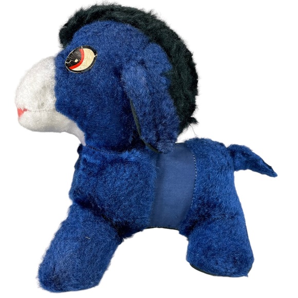 Vintage Union Made Plush Donkey Rare Paper Eyes Commonwealth Pennsylvania 1970s - Picture 5 of 16